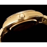 Navigator series men's watch, gold dial, gold bezel, 42mm, gold Oyster bracelet.